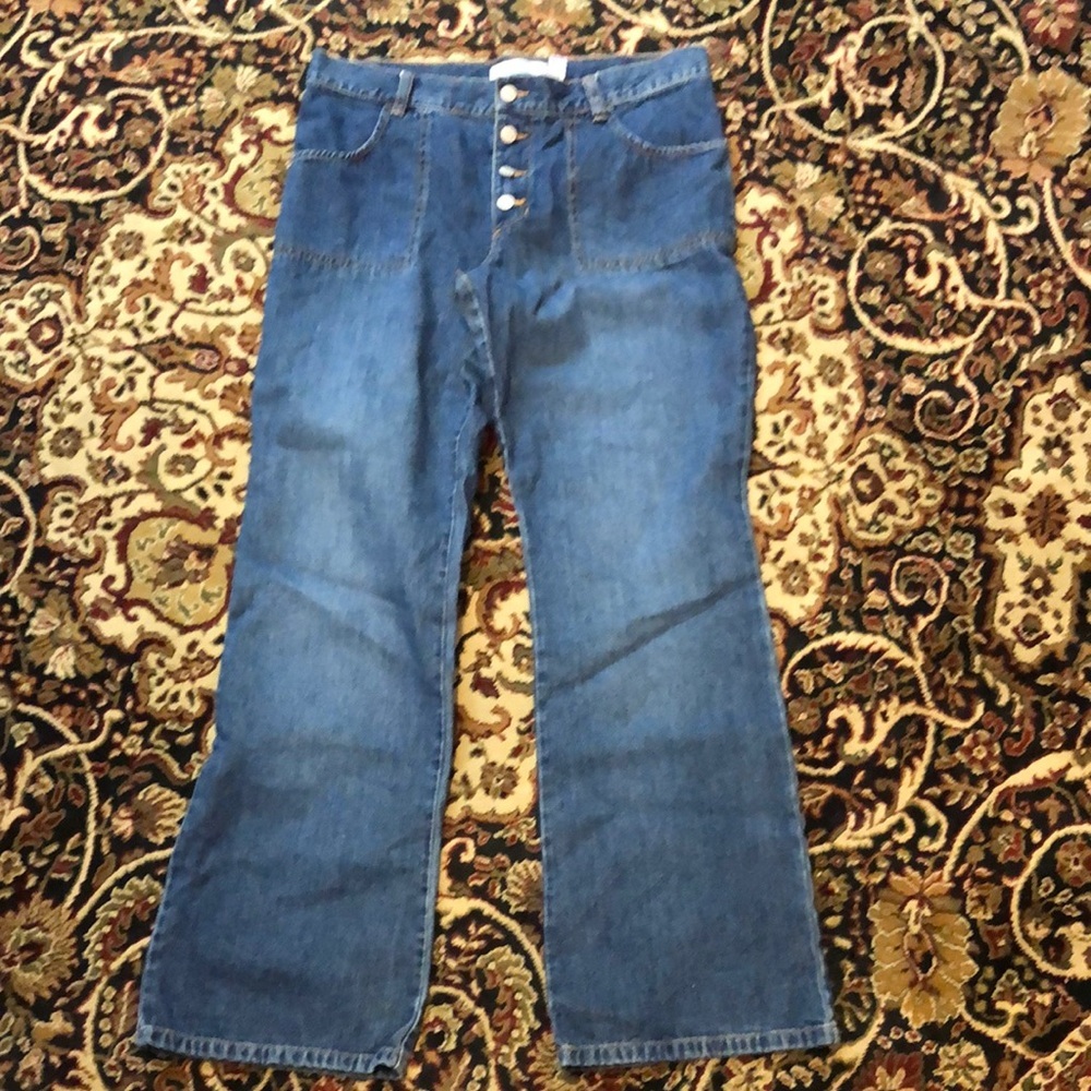 Old Navy Outlet 14 Blue Denim Button-Fly Jeans vintage